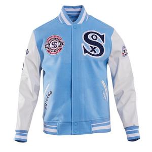 Pro Standard Men's MLB Chicago White Sox Retro Classic Rib Wool Varsity Jacket -Blue/White