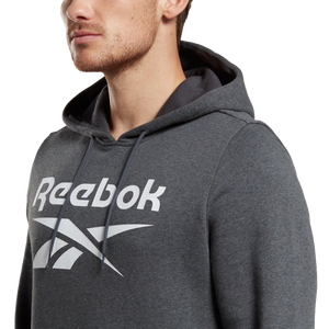 Reebok Men's Identity Big Logo Fleece Hoodie - Dark Grey