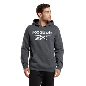 Reebok Men's Identity Big Logo Fleece Hoodie - Dark Grey