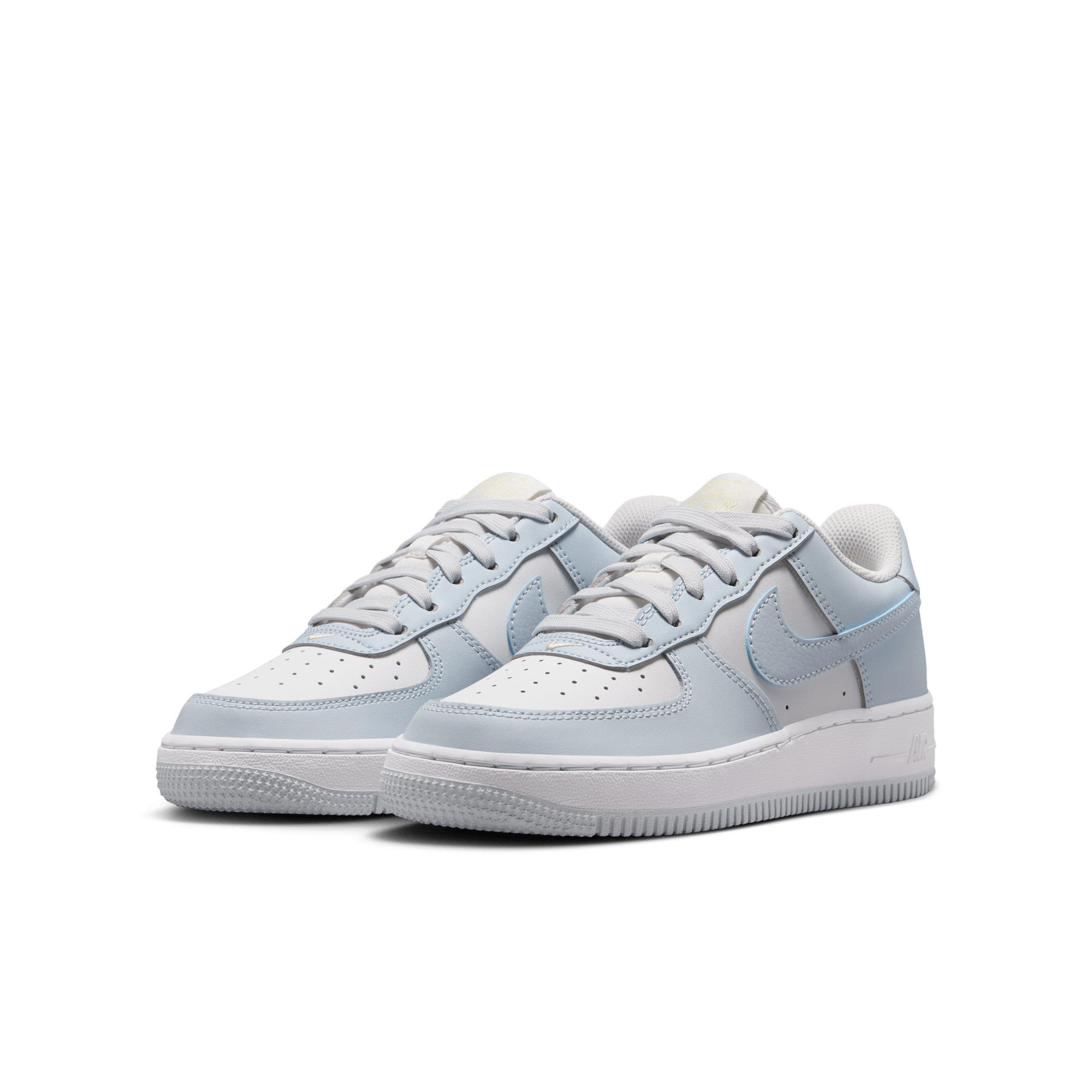 Nike Air Force 1 "Platinum Tint/Alabaster/White/Aura" Grade School Girls' Shoe - PLATINUM/ALABASTER/WHITE/AURA Thumbnail View 3