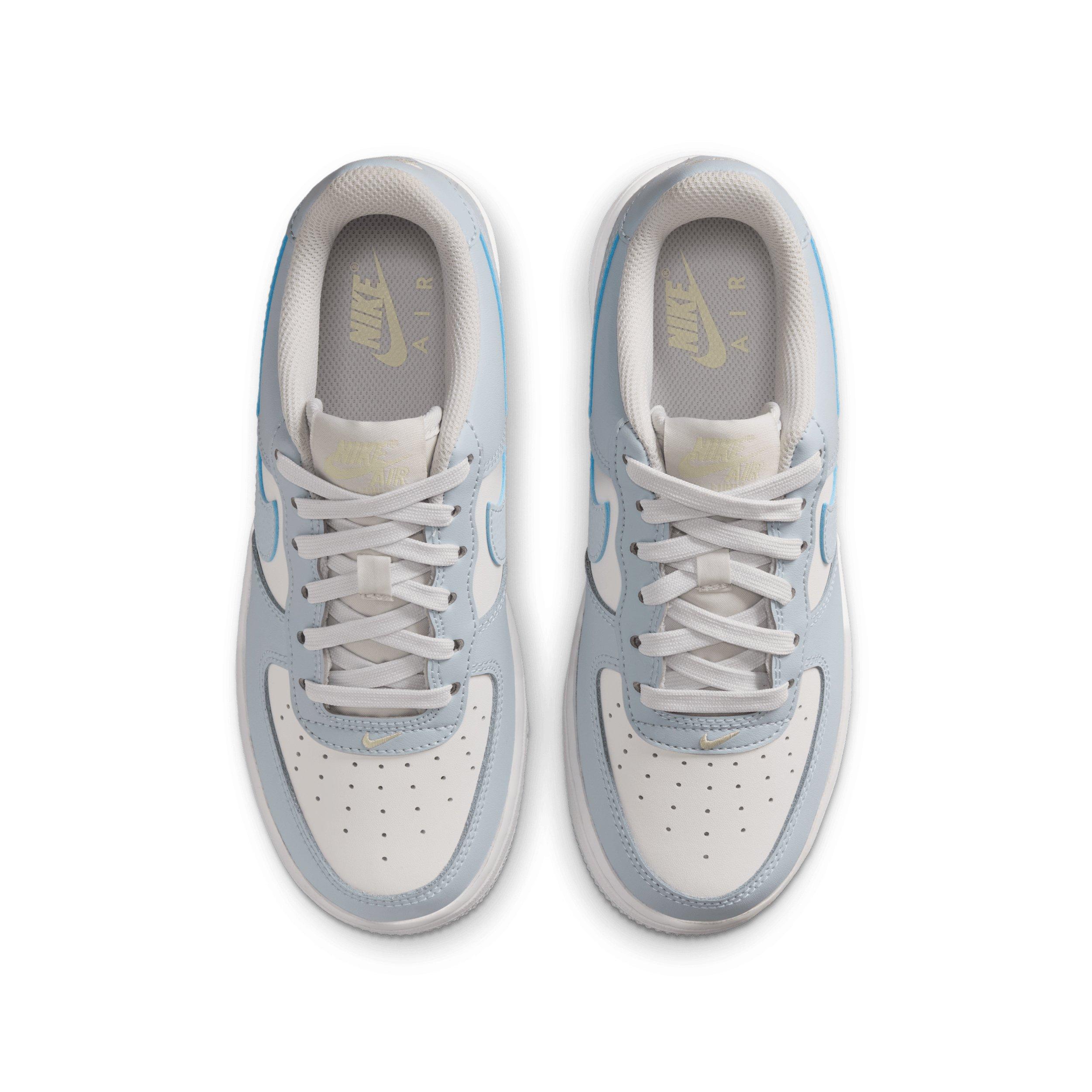 Nike Air Force 1 "Platinum Tint/Alabaster/White/Aura" Grade School Girls' Shoe - PLATINUM/ALABASTER/WHITE/AURA Thumbnail View 4