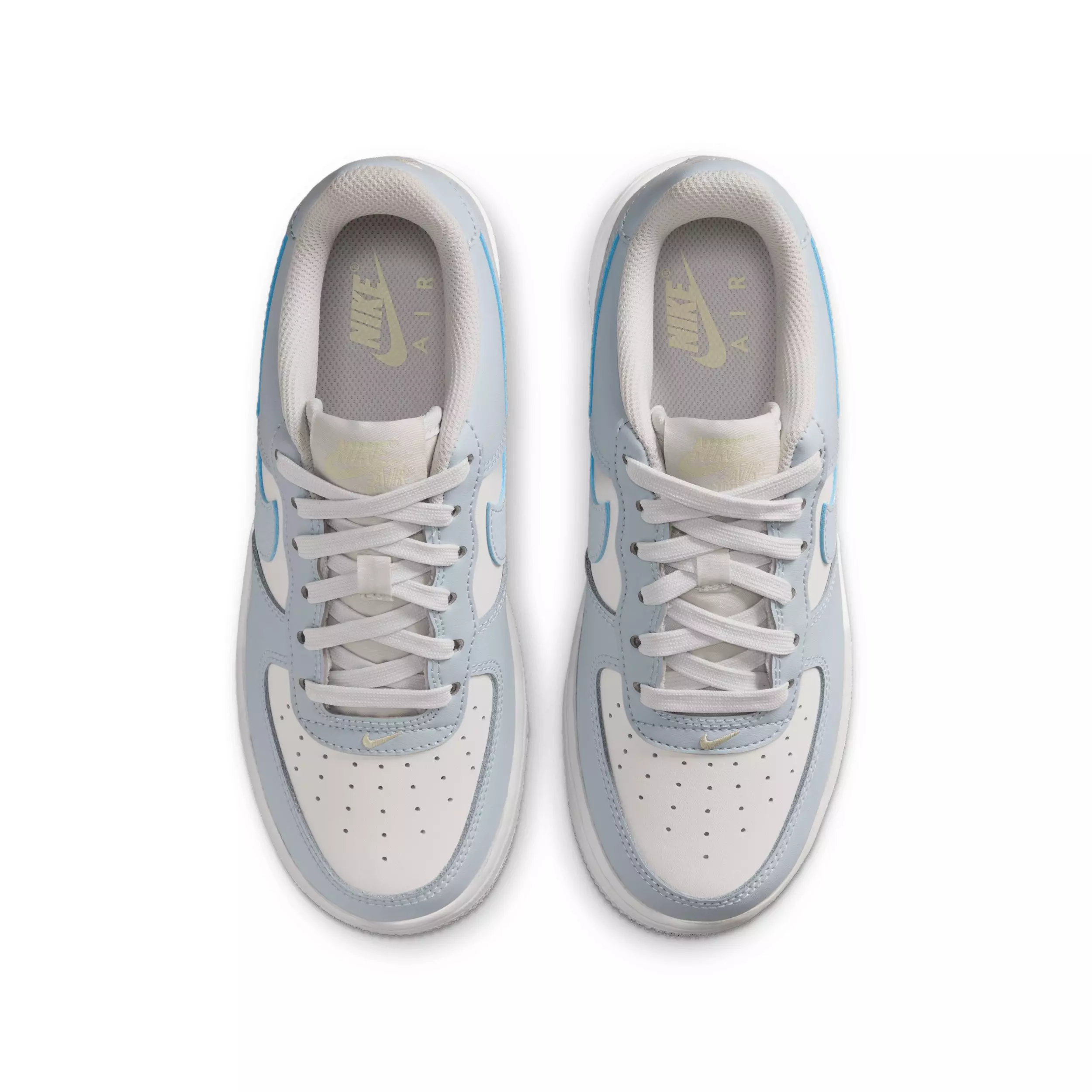 Nike Air Force 1 "Platinum Tint/Alabaster/White/Aura" Grade School Girls' Shoe - PLATINUM/ALABASTER/WHITE/AURA
