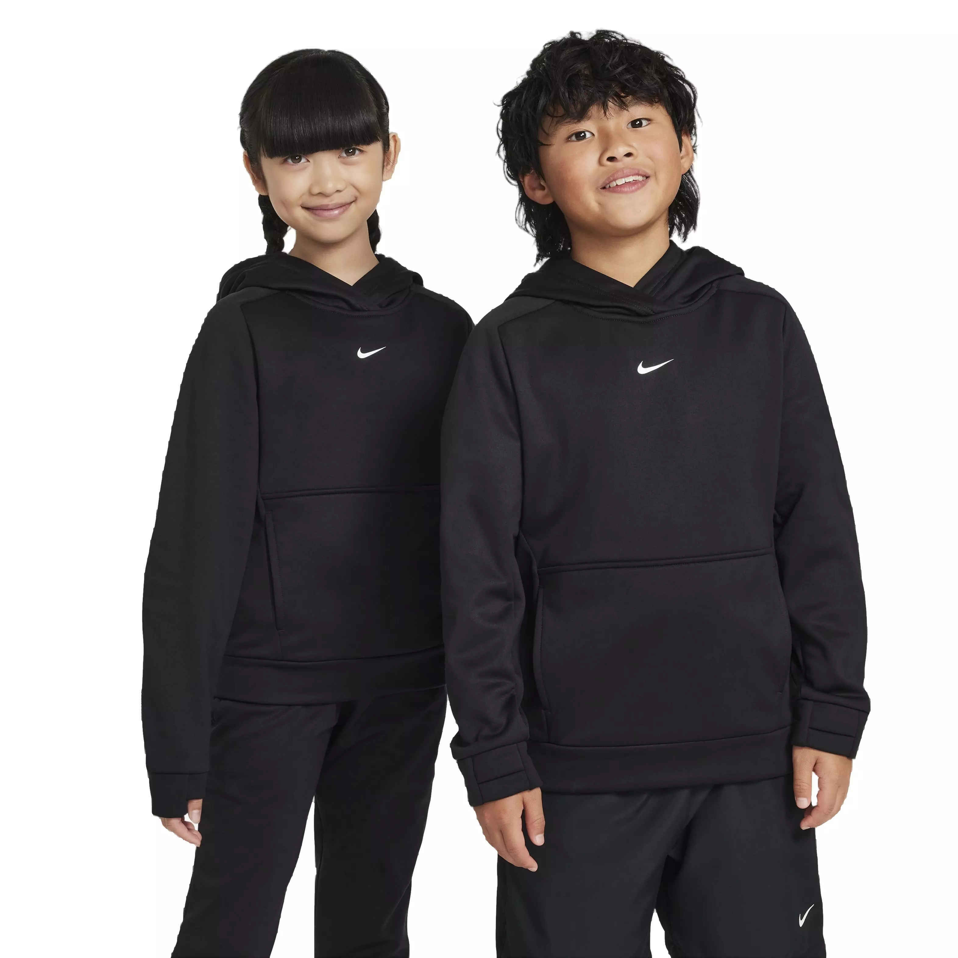 Nike Big Kids' Therma-FIT Pullover Training Hoodie - Black - BLACK
