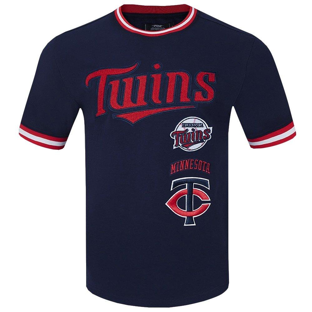 Pro Standard Men's MLB Minnesota Twins Retro Classic Double Knit Tee -Navy/Red - NAVY/RED Thumbnail View 1
