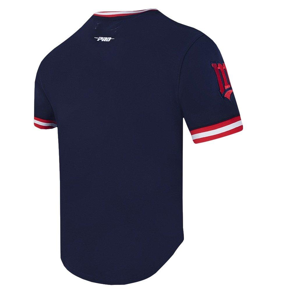 Pro Standard Men's MLB Minnesota Twins Retro Classic Double Knit Tee -Navy/Red - NAVY/RED Thumbnail View 4