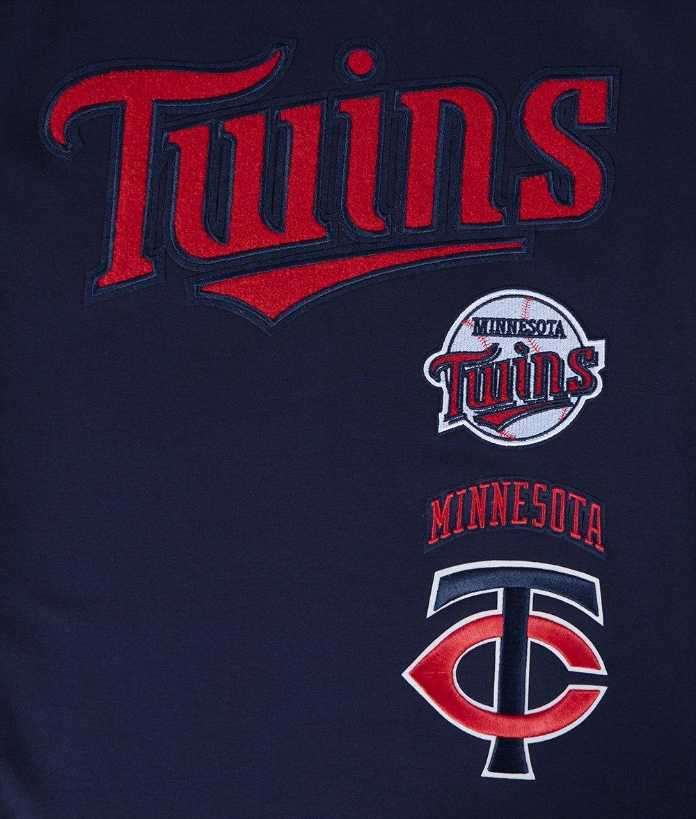 Pro Standard Men's MLB Minnesota Twins Retro Classic Double Knit Tee - Navy/Red - NAVY/RED Thumbnail View 5