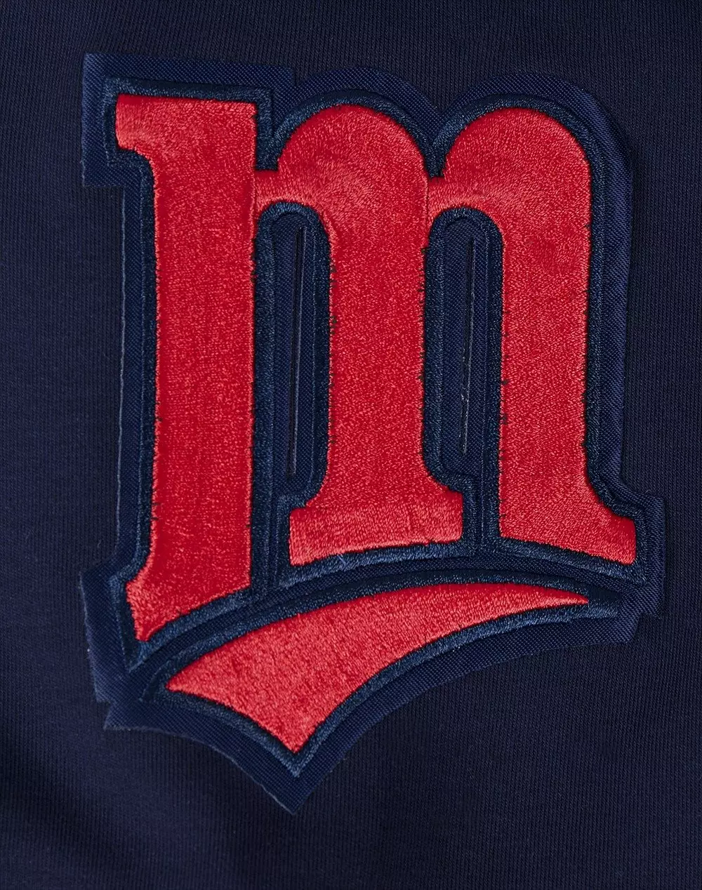 Pro Standard Men's MLB Minnesota Twins Retro Classic Double Knit Tee -Navy/Red - NAVY/RED