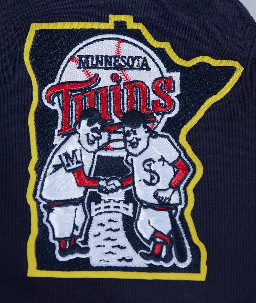 Pro Standard Men's MLB Minnesota Twins Retro Classic Double Knit Tee -Navy/Red - NAVY/RED