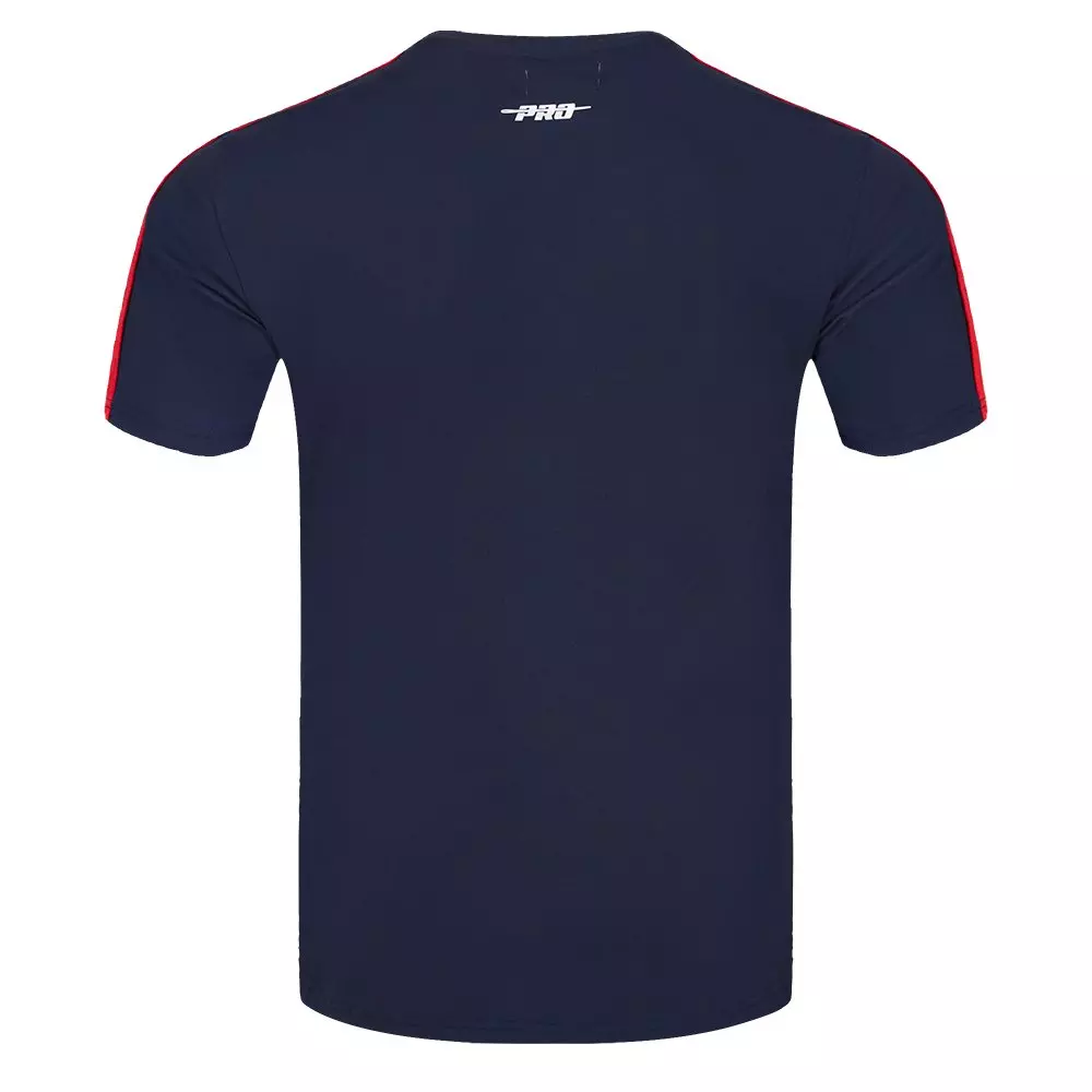 Pro Standard Men's MLB Minnesota Twins Retro Classic Single Jersey Striped Tee -Navy/Red - NAVY/RED