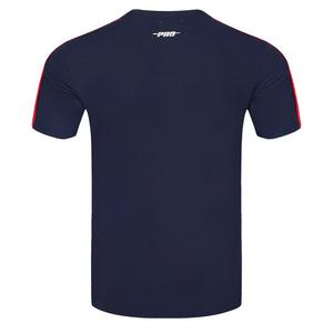 Pro Standard Men's MLB Minnesota Twins Retro Classic Single Jersey Striped Tee -Navy/Red