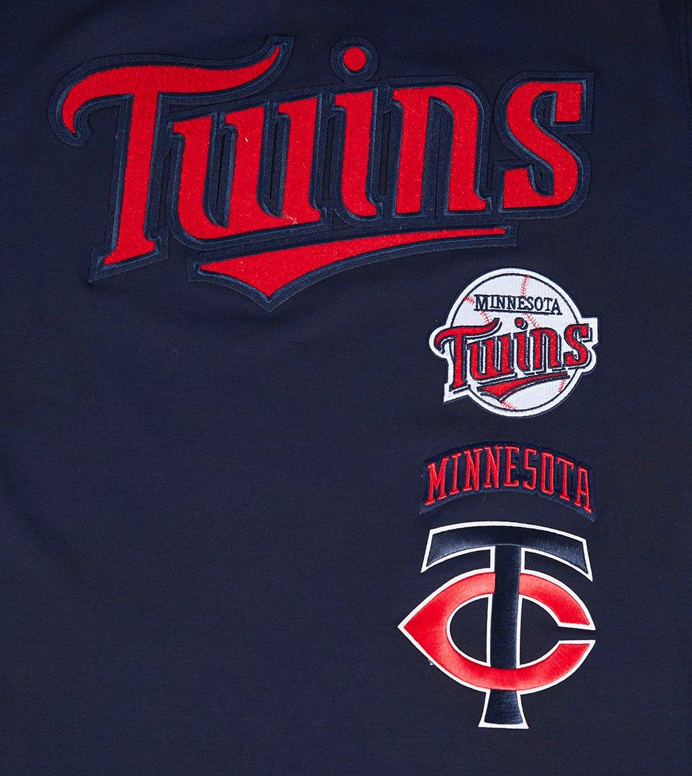 Pro Standard Men's MLB Minnesota Twins Retro Classic Single Jersey Striped Tee - Navy/Red - NAVY/RED Thumbnail View 5