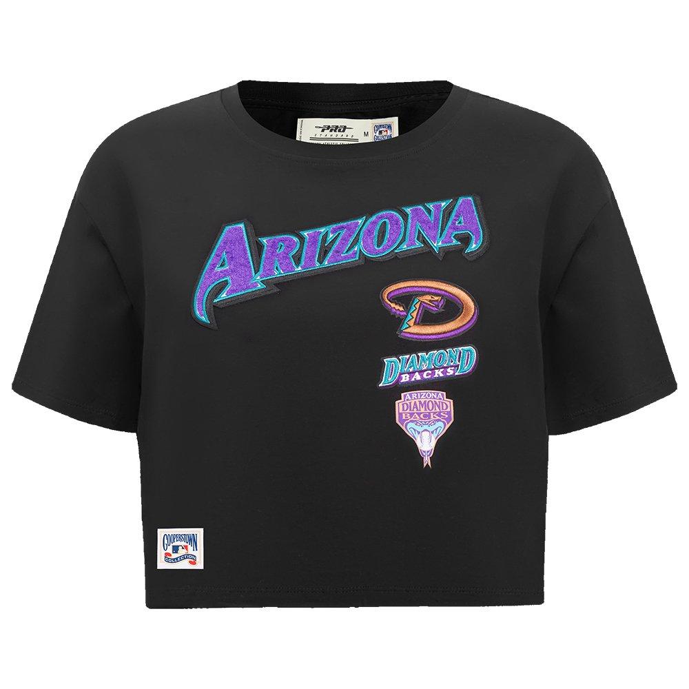 Pro Standard Women's MLB Arizona Diamondbacks Retro Classic Boxy Top -Black - BLACK Thumbnail View 1