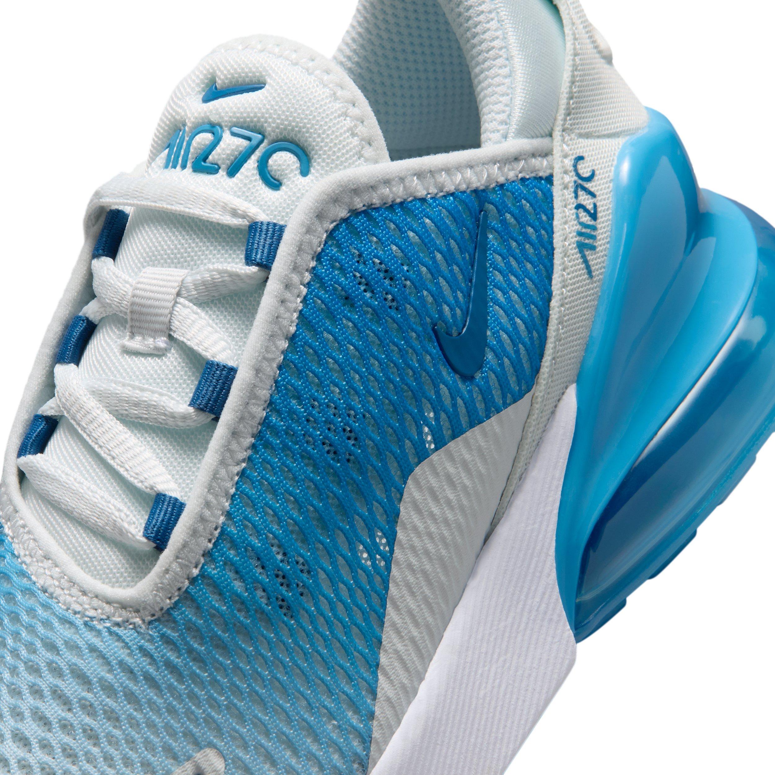 Nike Air Max 270 "Off White/Dutch Blue/Court Blue" Preschool Boys' Shoe - OFF WHITE/BLUE/BLUE Thumbnail View 7