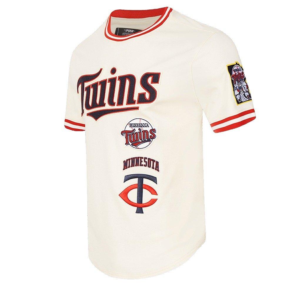 Pro Standard Men's MLB Minnesota Twins Retro Classic Double Knit Tee - Eggshell/Red - EGGSHELL/RED Thumbnail View 3
