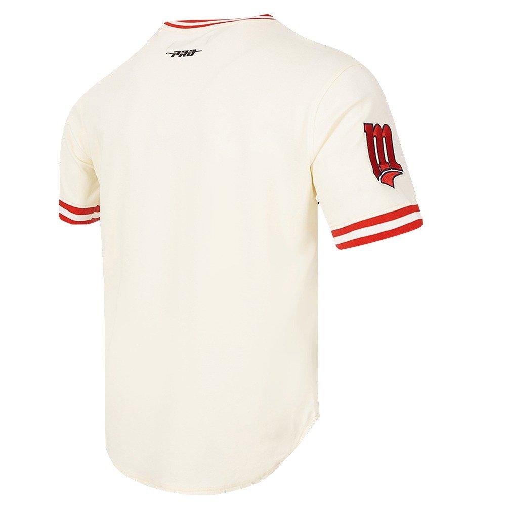 Pro Standard Men's MLB Minnesota Twins Retro Classic Double Knit Tee - Eggshell/Red - EGGSHELL/RED Thumbnail View 4
