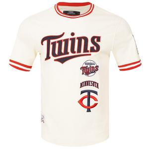 Pro Standard Men's MLB Minnesota Twins Retro Classic Double Knit Tee -Eggshell/Red