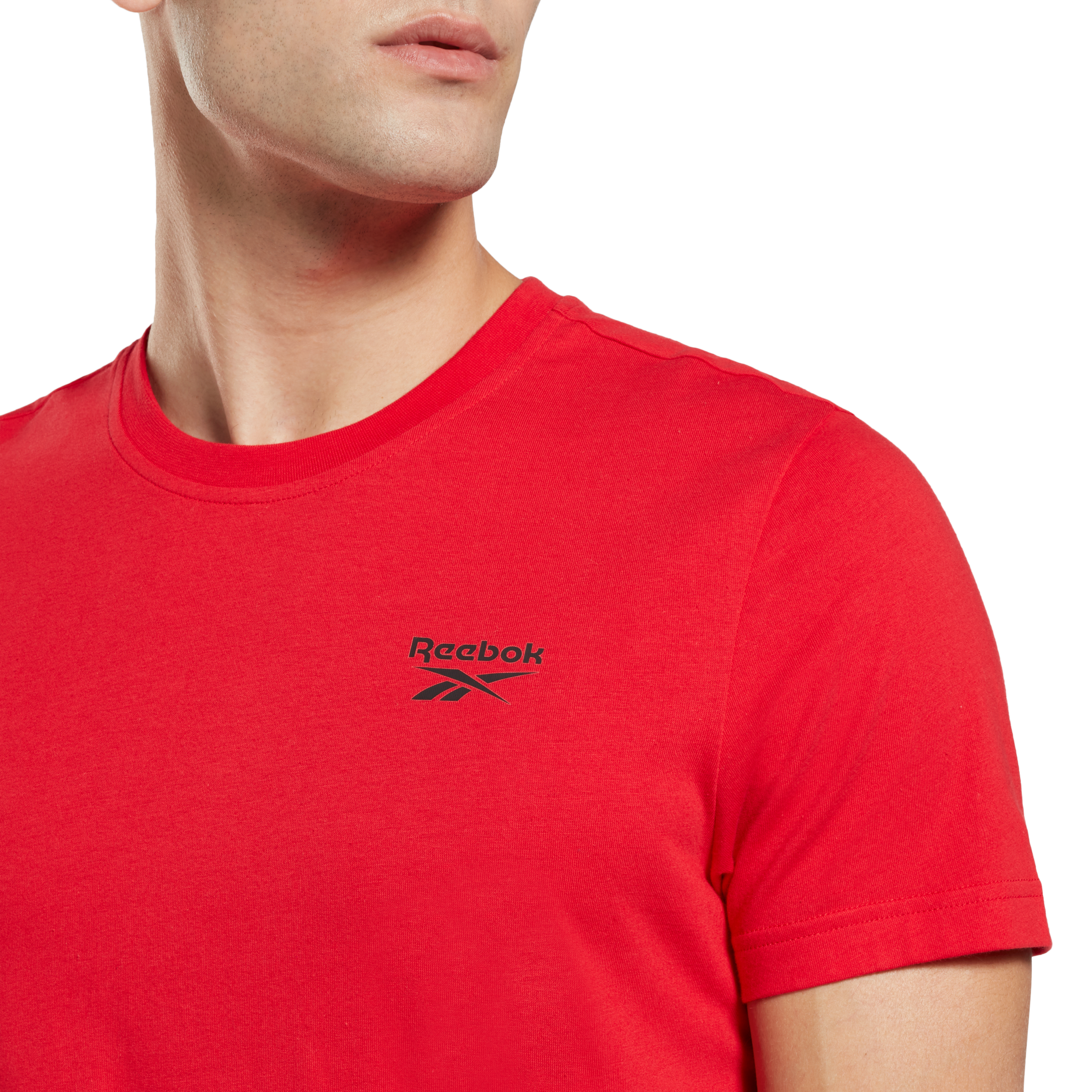 Reebok Men's Identity Small Logo Tee - Red - RED Thumbnail View 2