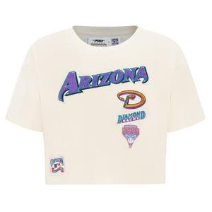 Pro Standard Women's MLB Arizona Diamondbacks Retro Classic Boxy Top -Cream