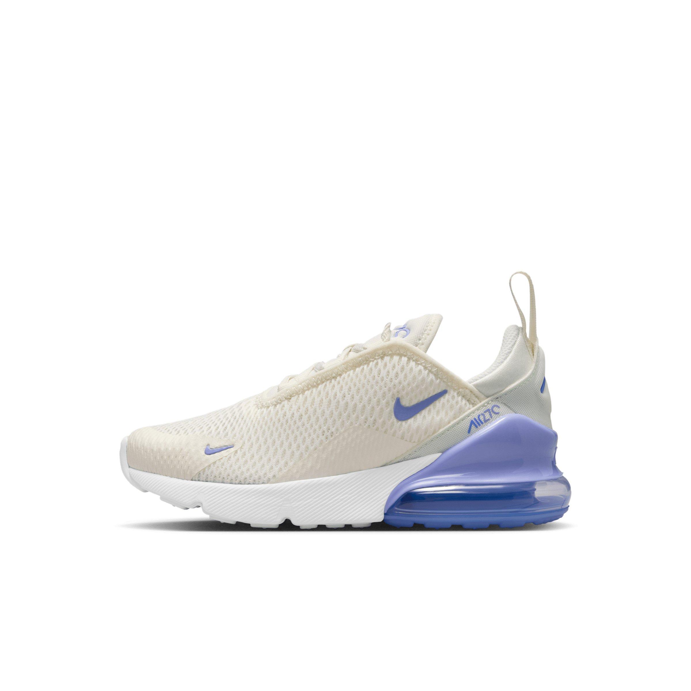 Nike Air Max 270 Preschool Girls' "Sail/Sapphire/Light Thistle" Shoe