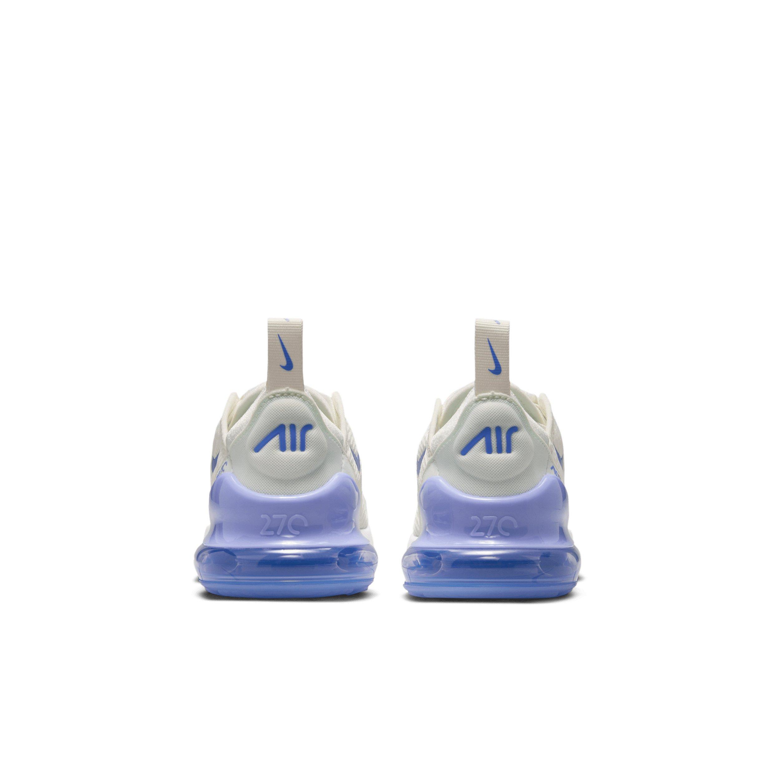 Nike Air Max 270 Preschool Girls' "Sail/Sapphire/Light Thistle" Shoe