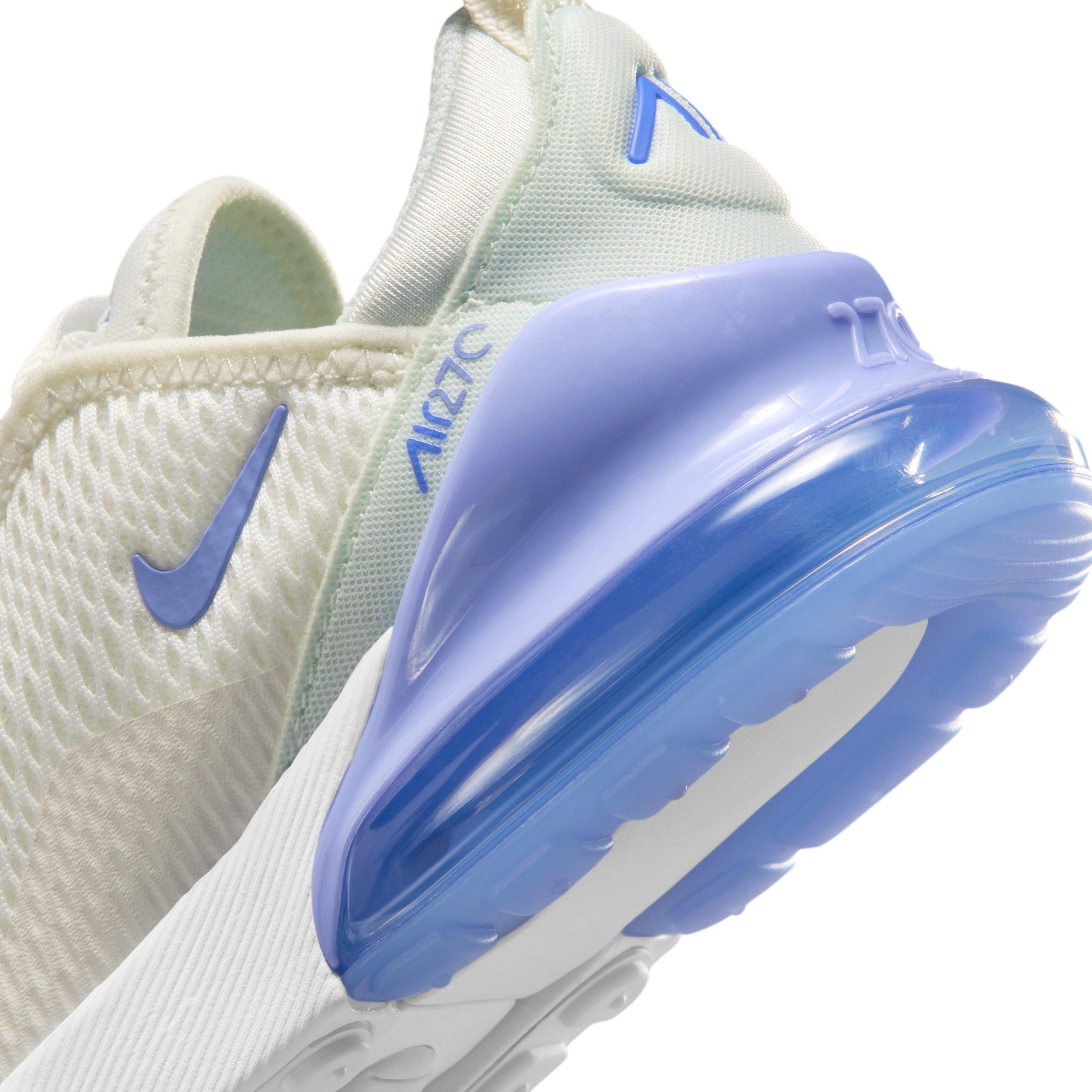 Nike Air Max 270 Preschool Girls' "Sail/Sapphire/Light Thistle" Shoe