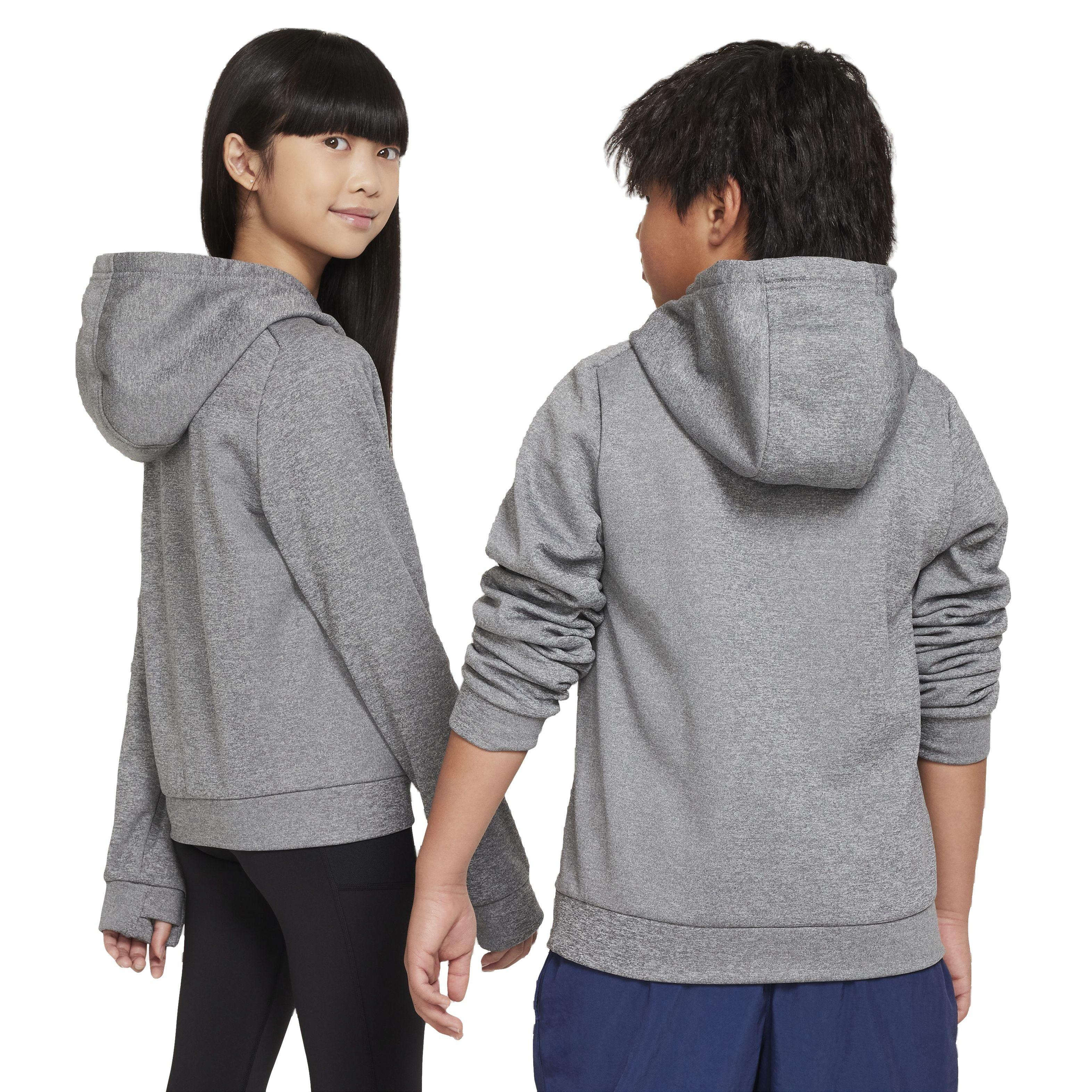 Nike Therma-FIT Big Kids' Grey Hoodie