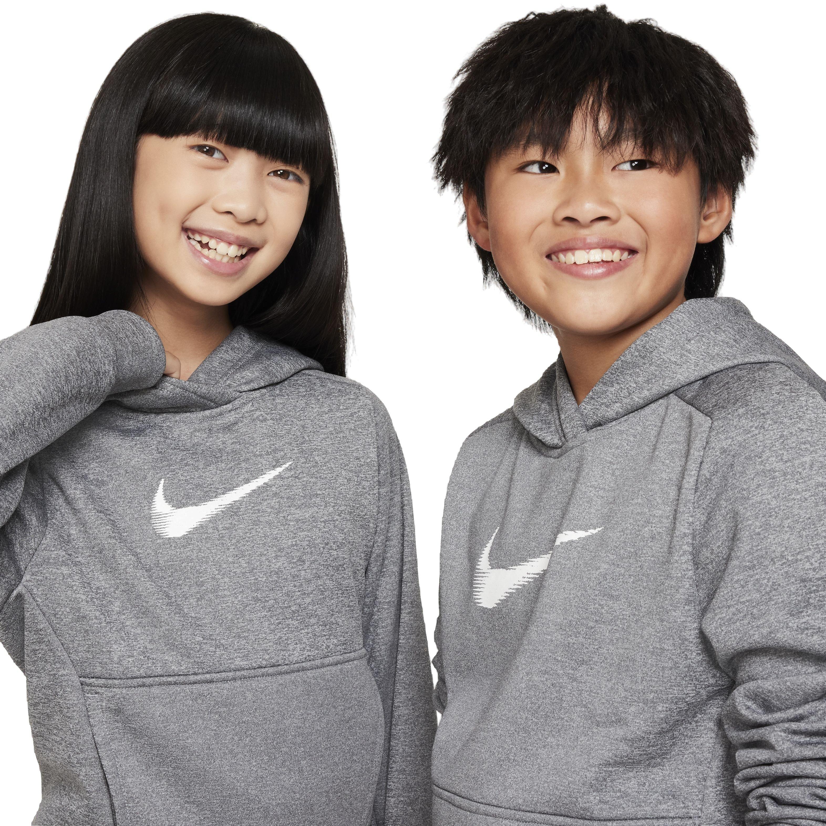Nike Therma-FIT Big Kids' Grey Hoodie