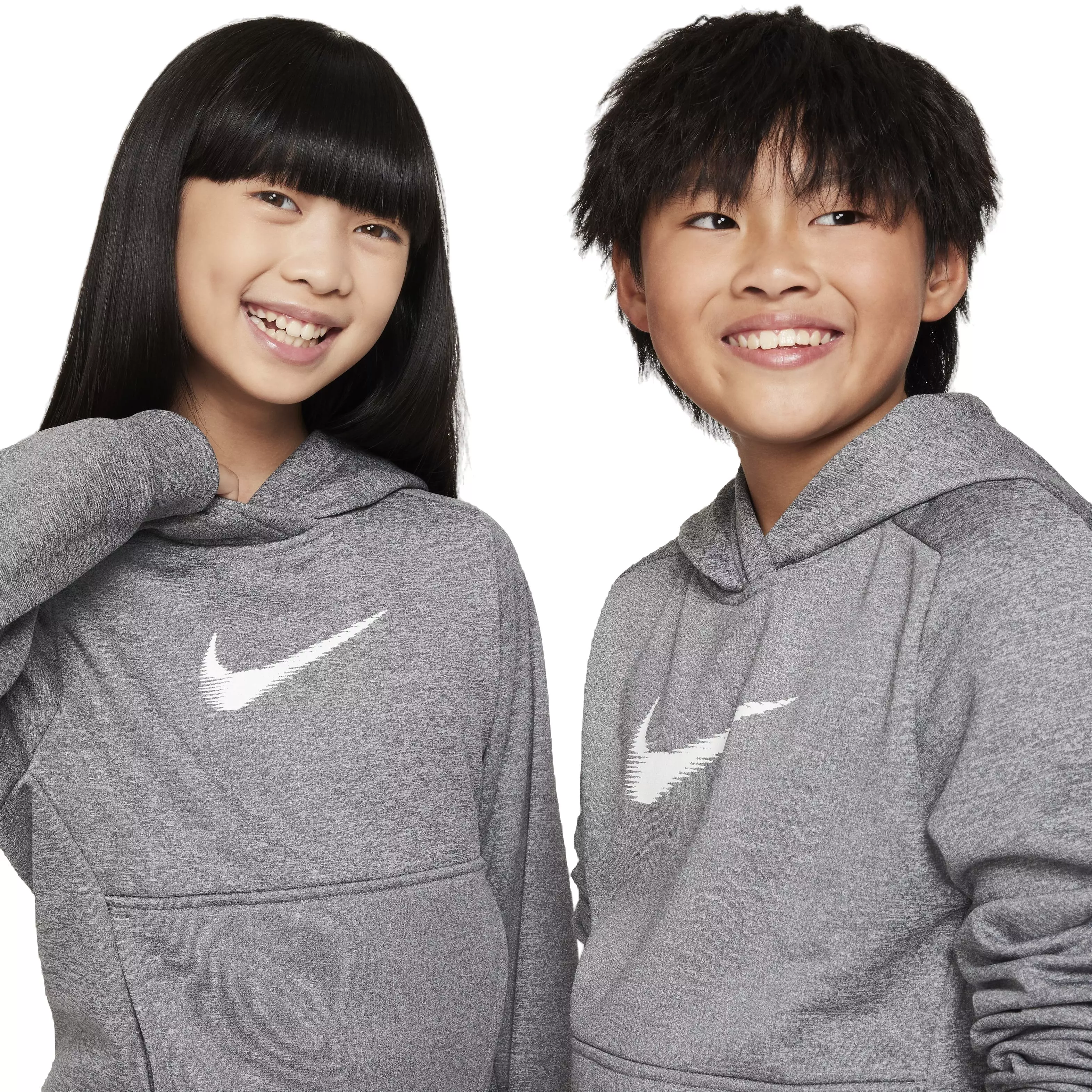 Nike Big Kids' Therma-FIT Pullover Hoodie - Grey - GREY