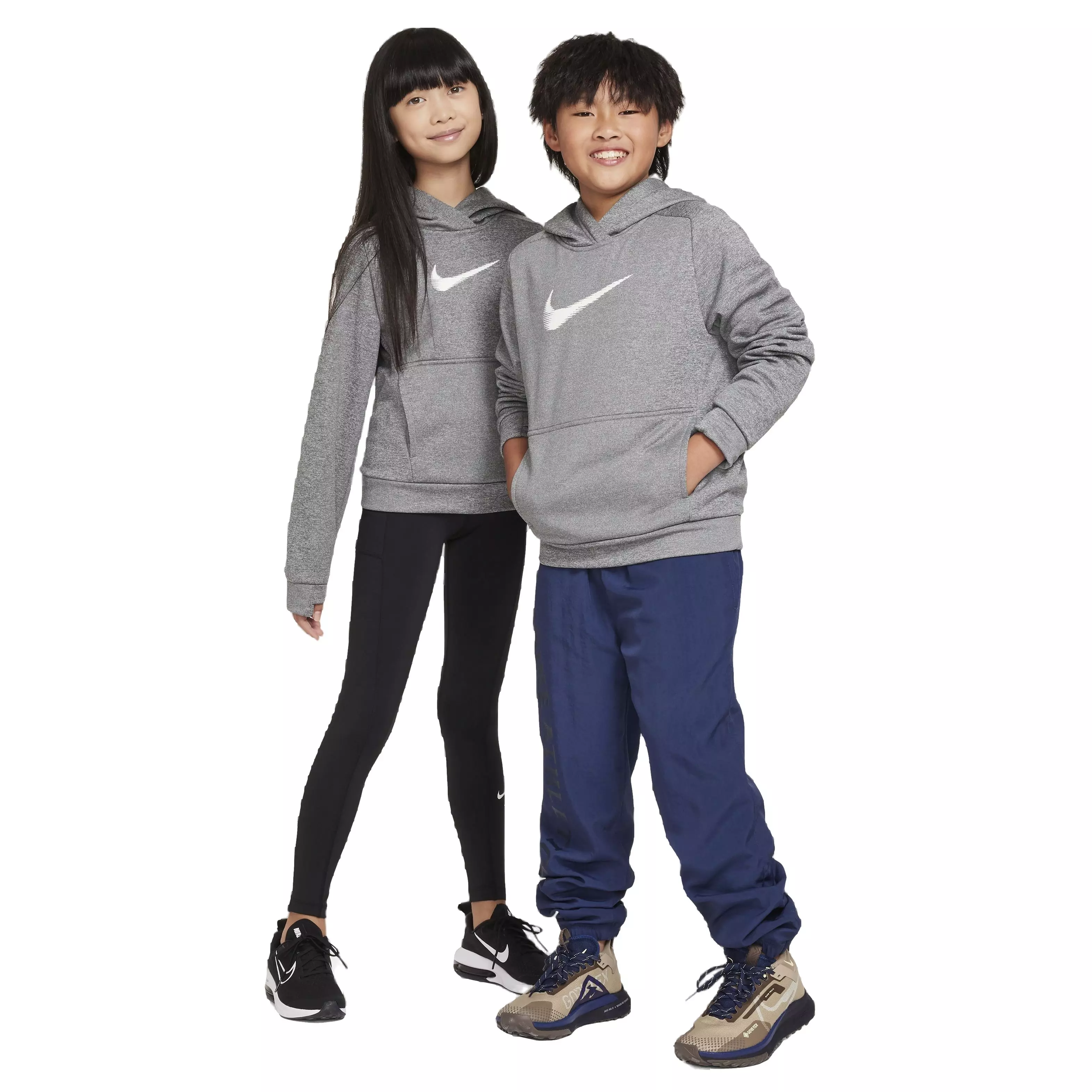 Nike Big Kids' Therma-FIT Pullover Hoodie - Grey - GREY