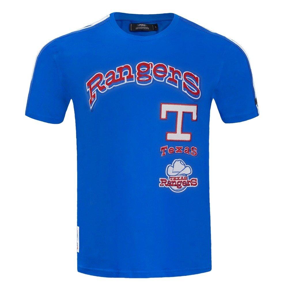 Pro Standard Men's MLB Texas Rangers Retro Classic Single Jersey Striped Tee -Royal - ROYAL Thumbnail View 1