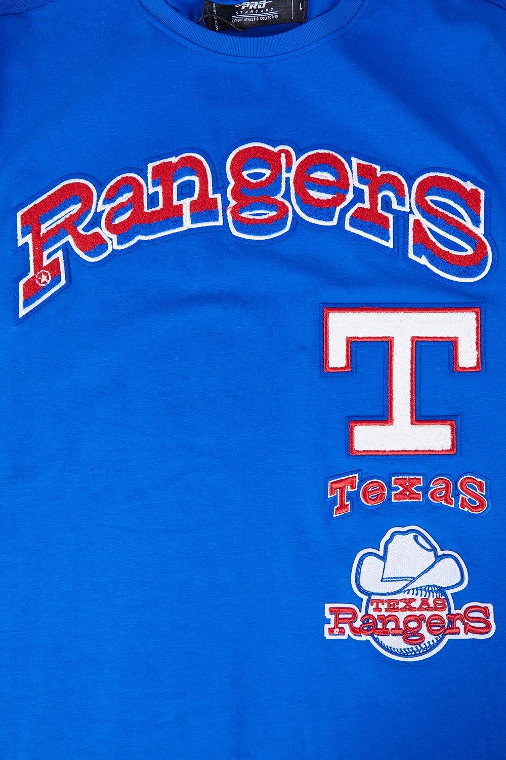 Pro Standard Men's MLB Texas Rangers Retro Classic Single Jersey Striped Tee - Royal - ROYAL Thumbnail View 5