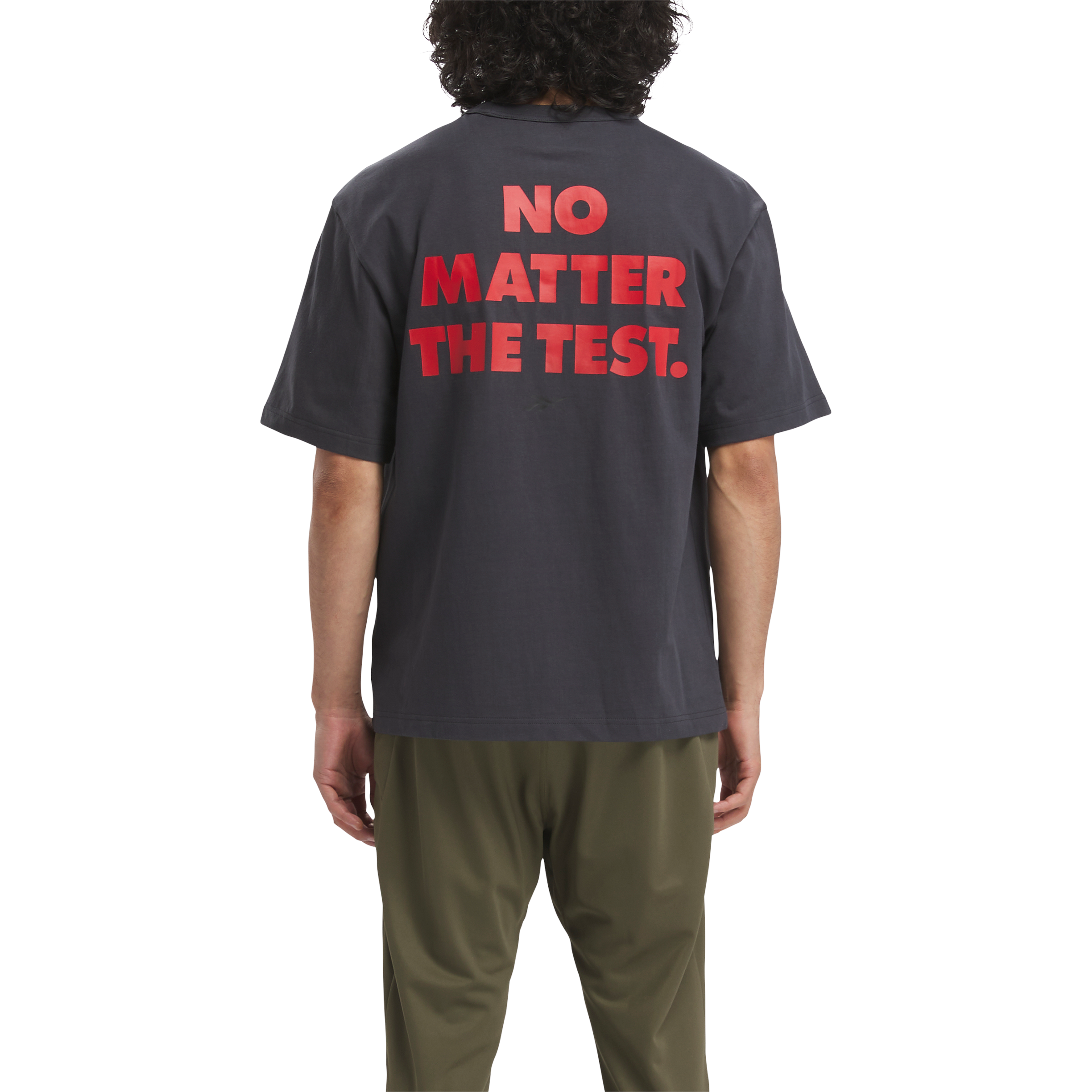 Reebok Men's No Matter The Test Graphic T-Shirt - Grey - GREY Thumbnail View 2