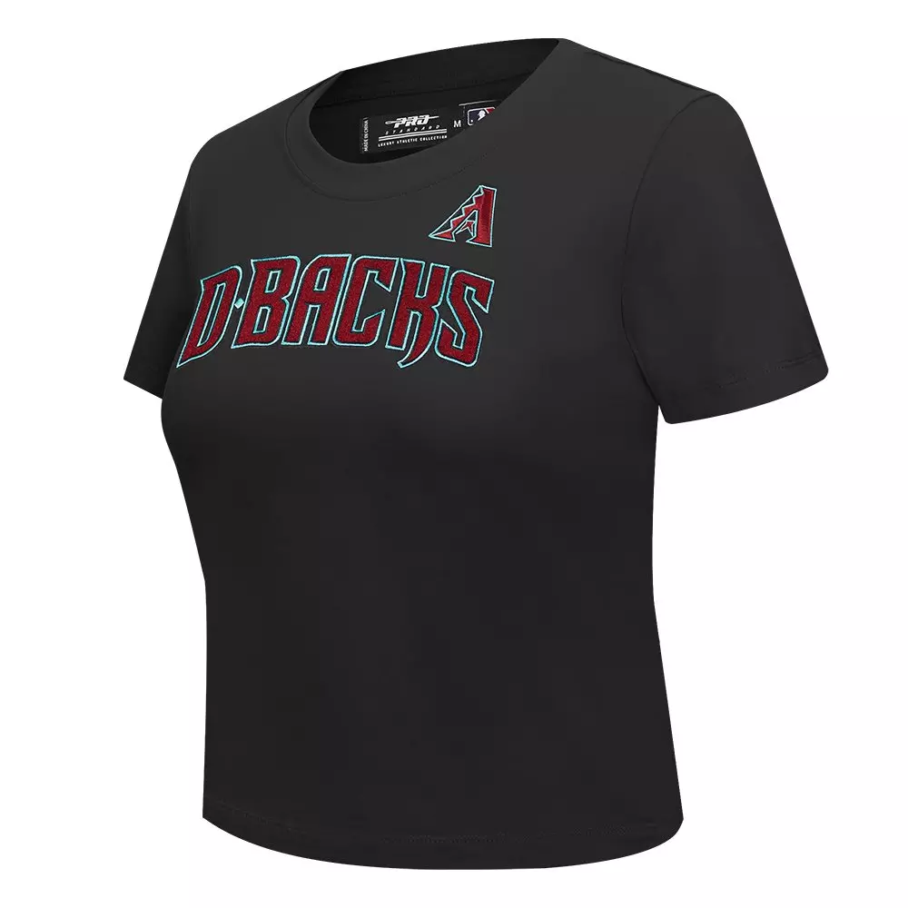 Pro Standard Women's MLB Arizona Diamondbacks Classic Short Sleeve SJ Slim Fit Top -Black - BLACK