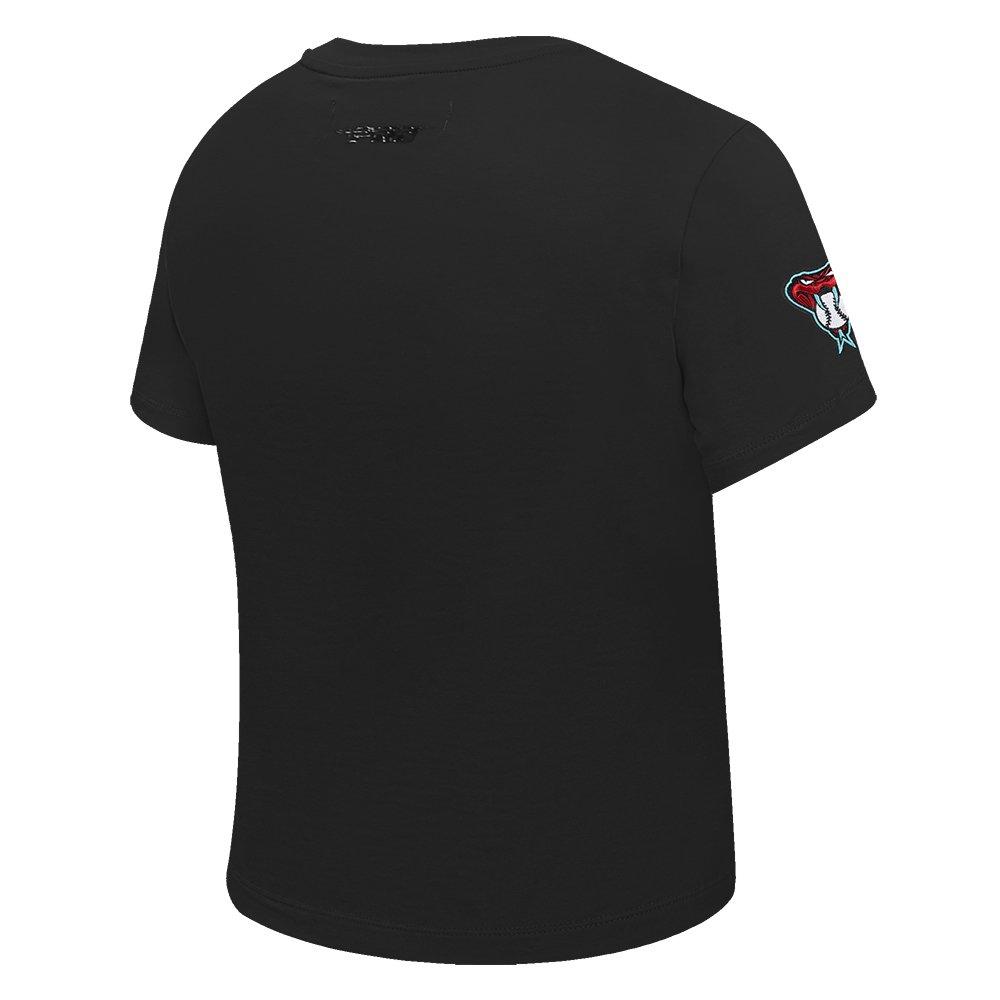 Pro Standard Women's MLB Arizona Diamondbacks Classic Short Sleeve SJ Slim Fit Top - Black - BLACK Thumbnail View 4
