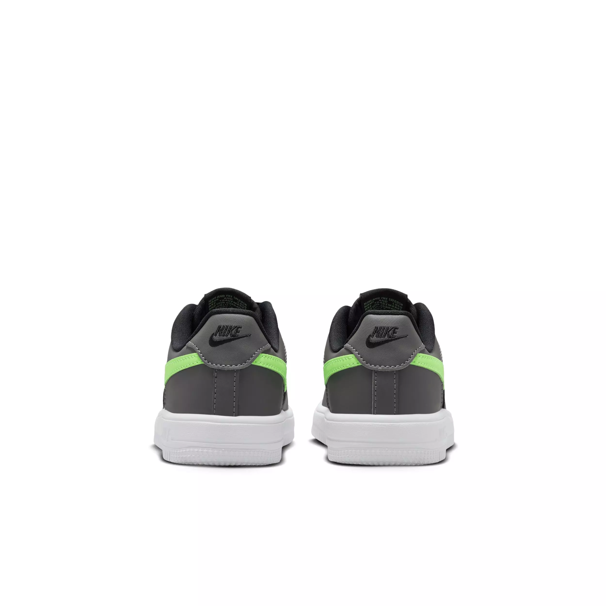 Nike Force 1 Low "Black/Smoke Grey/White/Lime Blast" Preschool Boys' Shoe - BLACK/GREY/WHITE/LIME