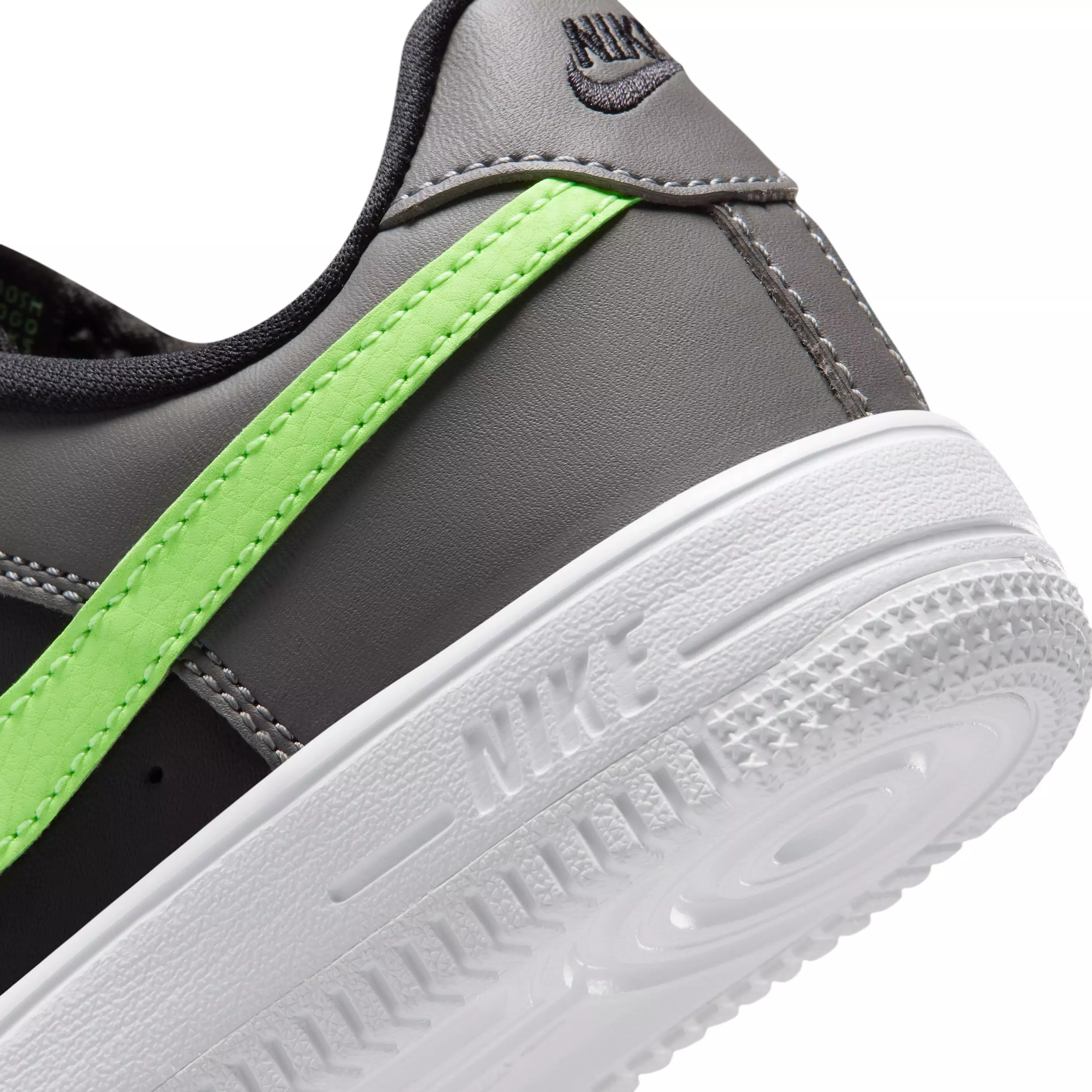 Nike Force 1 Low "Black/Smoke Grey/White/Lime Blast" Preschool Boys' Shoe - BLACK/GREY/WHITE/LIME