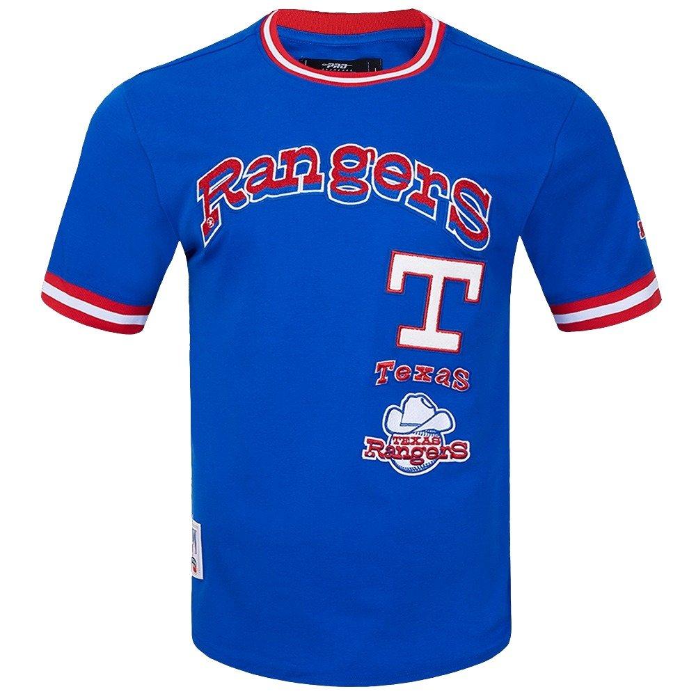 Pro Standard Men's MLB Texas Rangers Retro Classic Double Knit Tee -Royal/Red - ROYAL/RED Thumbnail View 1