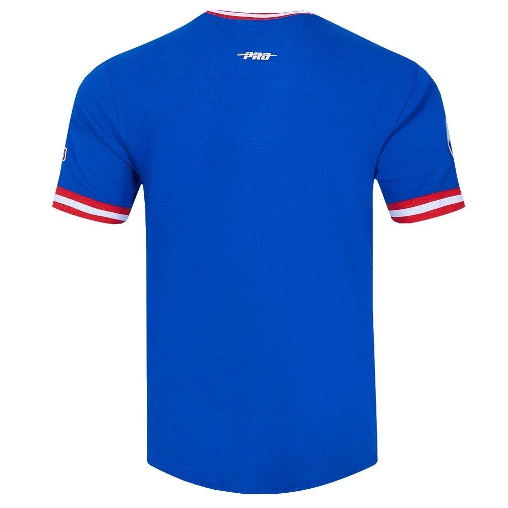 Pro Standard Men's MLB Texas Rangers Retro Classic Double Knit Tee - Royal/Red - ROYAL/RED Thumbnail View 2