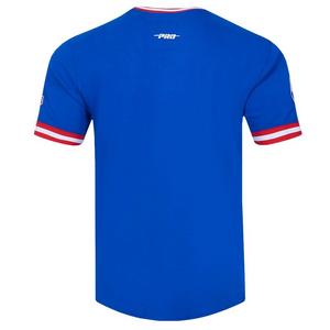 Pro Standard Men's MLB Texas Rangers Retro Classic Double Knit Tee -Royal/Red
