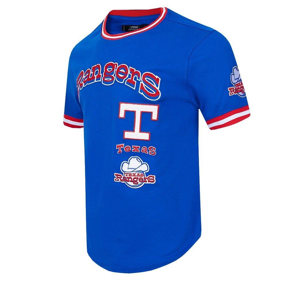 Pro Standard Men's MLB Texas Rangers Retro Classic Double Knit Tee - Royal/Red - ROYAL/RED Thumbnail View 3