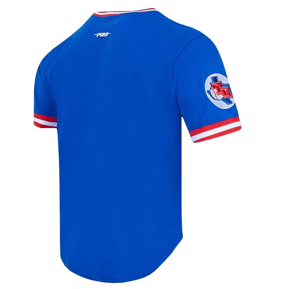 Pro Standard Men's MLB Texas Rangers Retro Classic Double Knit Tee - Royal/Red - ROYAL/RED Thumbnail View 4