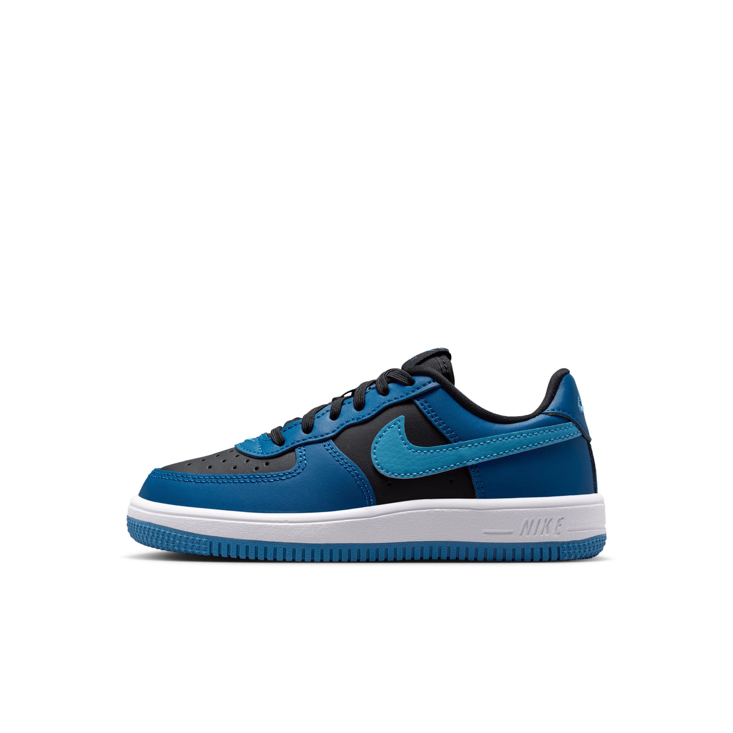 Nike Force 1 Low "Black/Court Blue/White/Dutch Blue" Preschool Boys' Shoe - BLACK/BLUE/WHITE/BLUE Thumbnail View 2