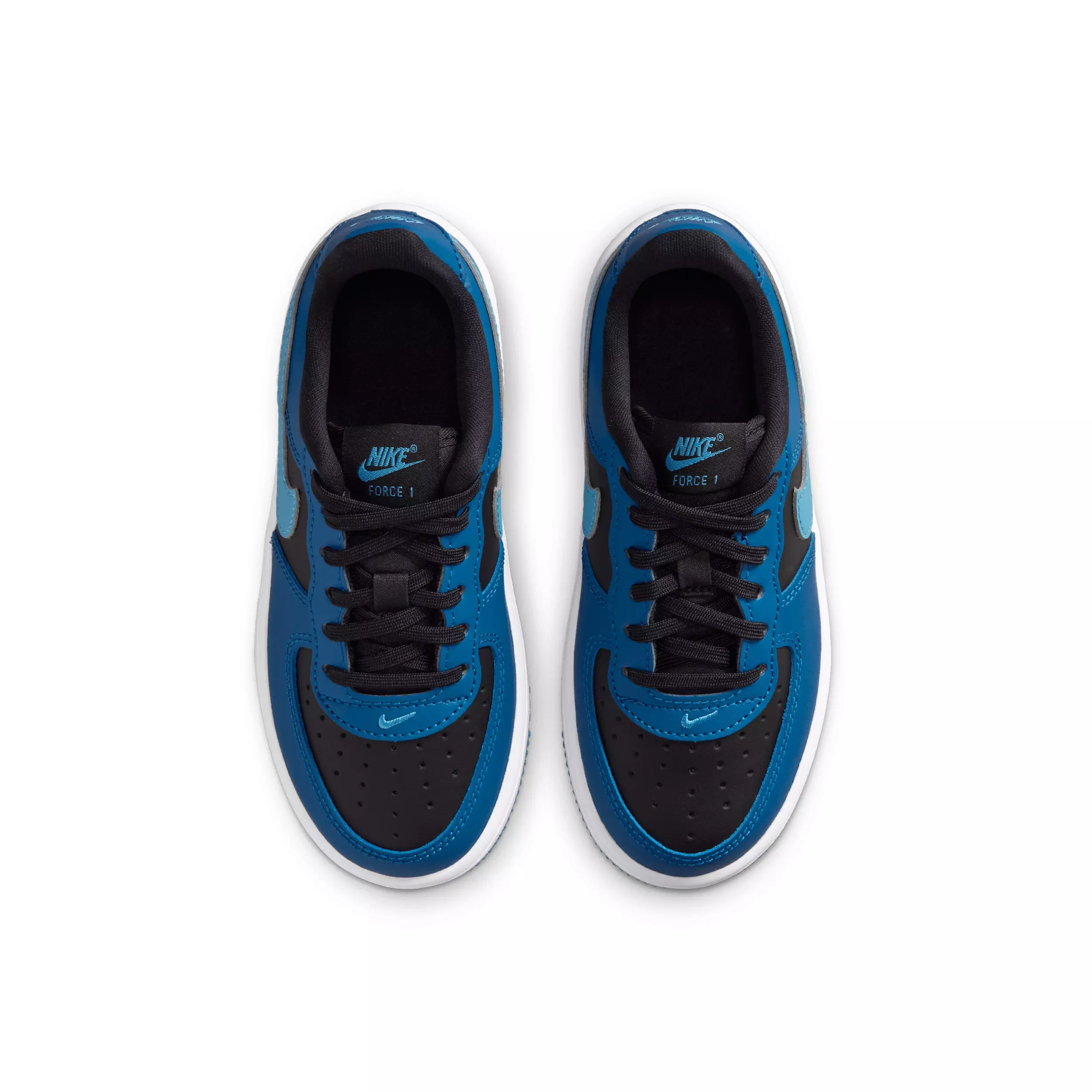 Nike Force 1 Low "Black/Court Blue/White/Dutch Blue" Preschool Boys' Shoe - BLACK/BLUE/WHITE/BLUE