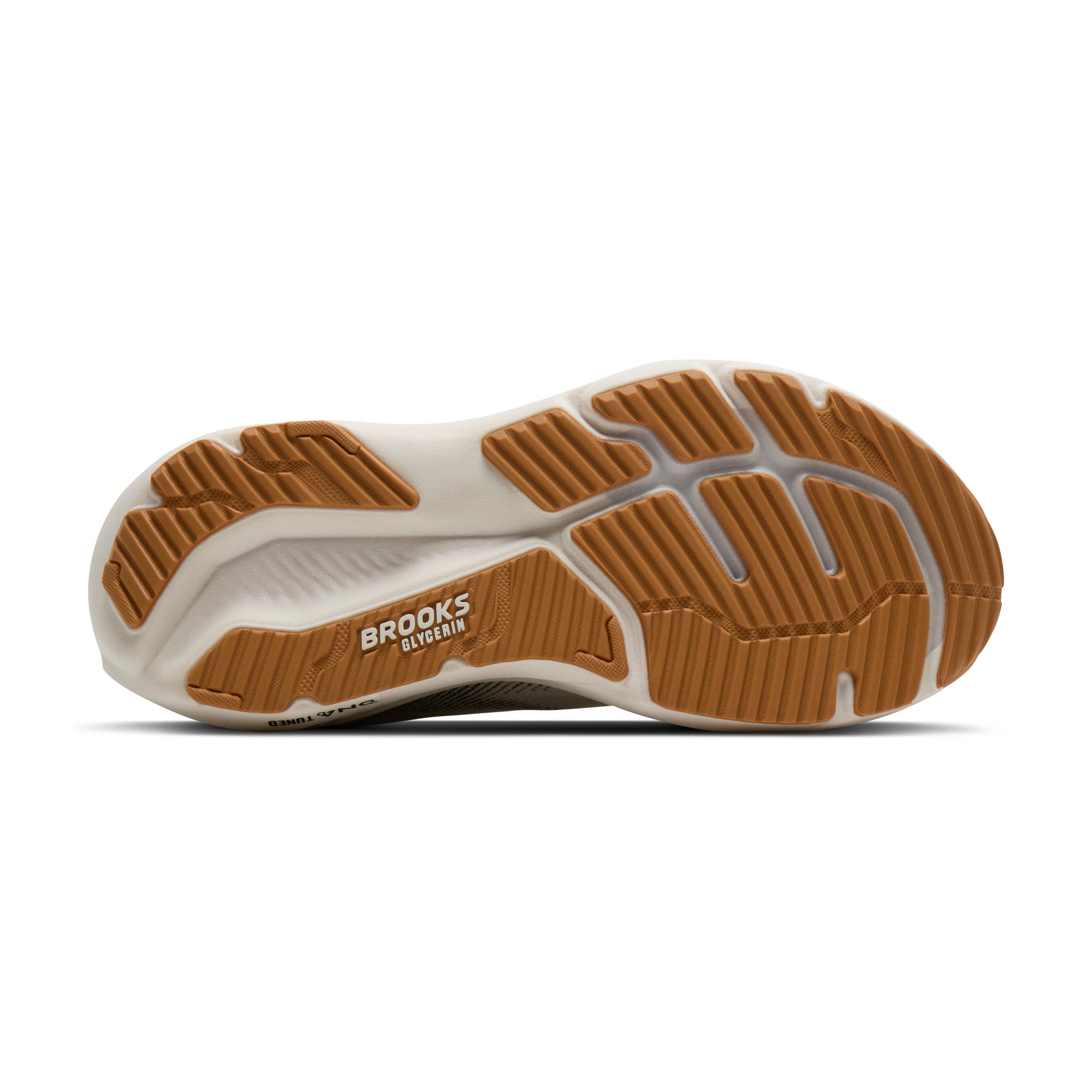Brooks Glycerin 23 "White/Black/Biscuit" Women's Wide Running Shoe - WHITE/BLACK/BISCUIT