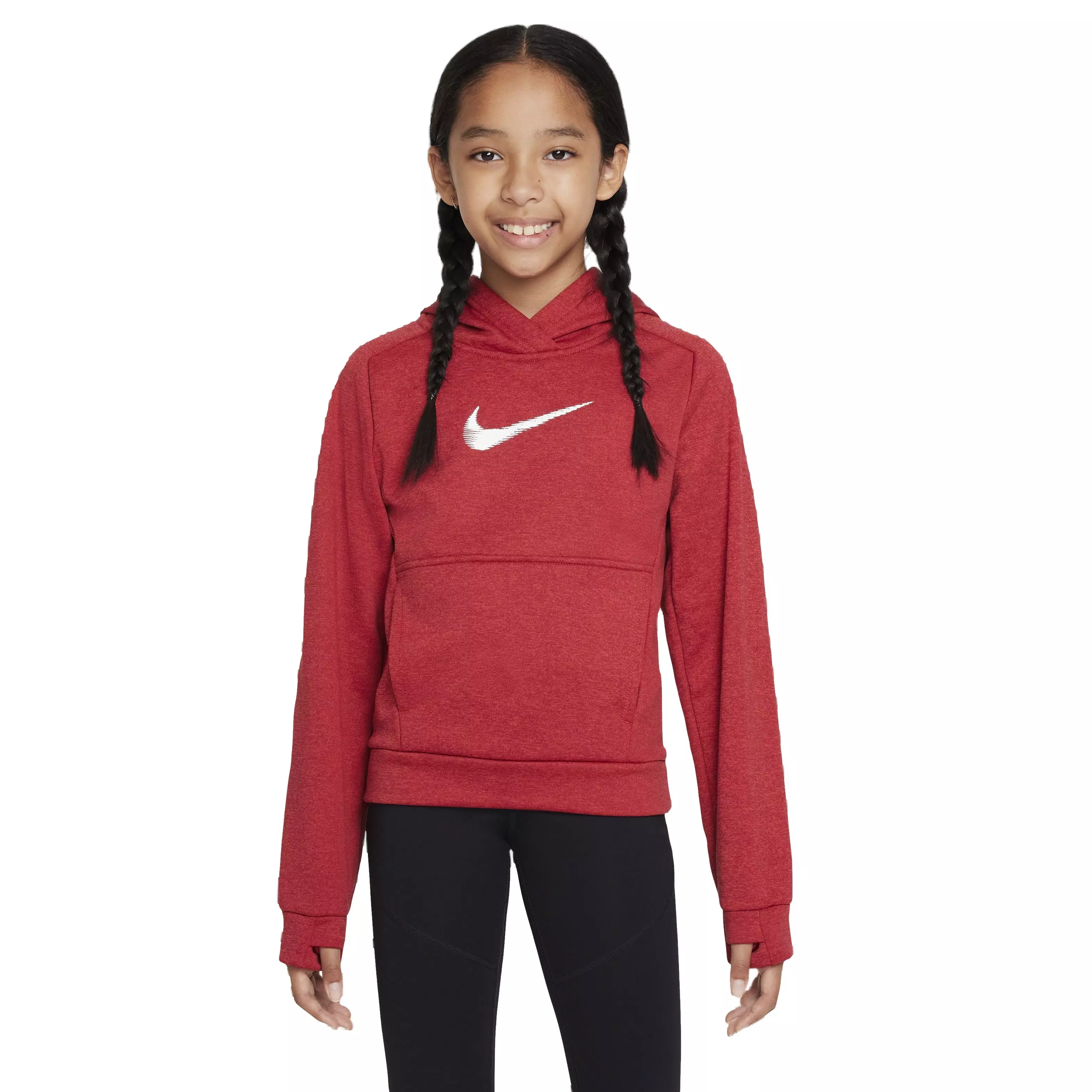 Nike Big Kids' Therma-FIT Pullover Hoodie - Red - RED