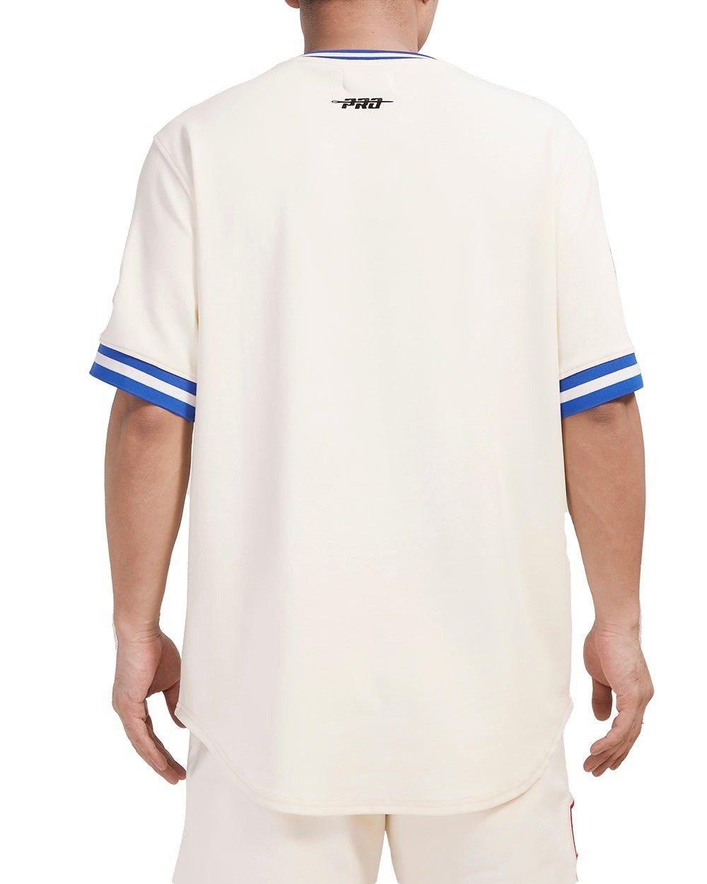 Pro Standard Men's MLB Texas Rangers Retro Classic Double Knit Tee - Eggshell/Royal - EGGSHELL/ROYAL BLUE Thumbnail View 2