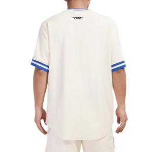 Pro Standard Men's MLB Texas Rangers Retro Classic Double Knit Tee -Eggshell/Royal