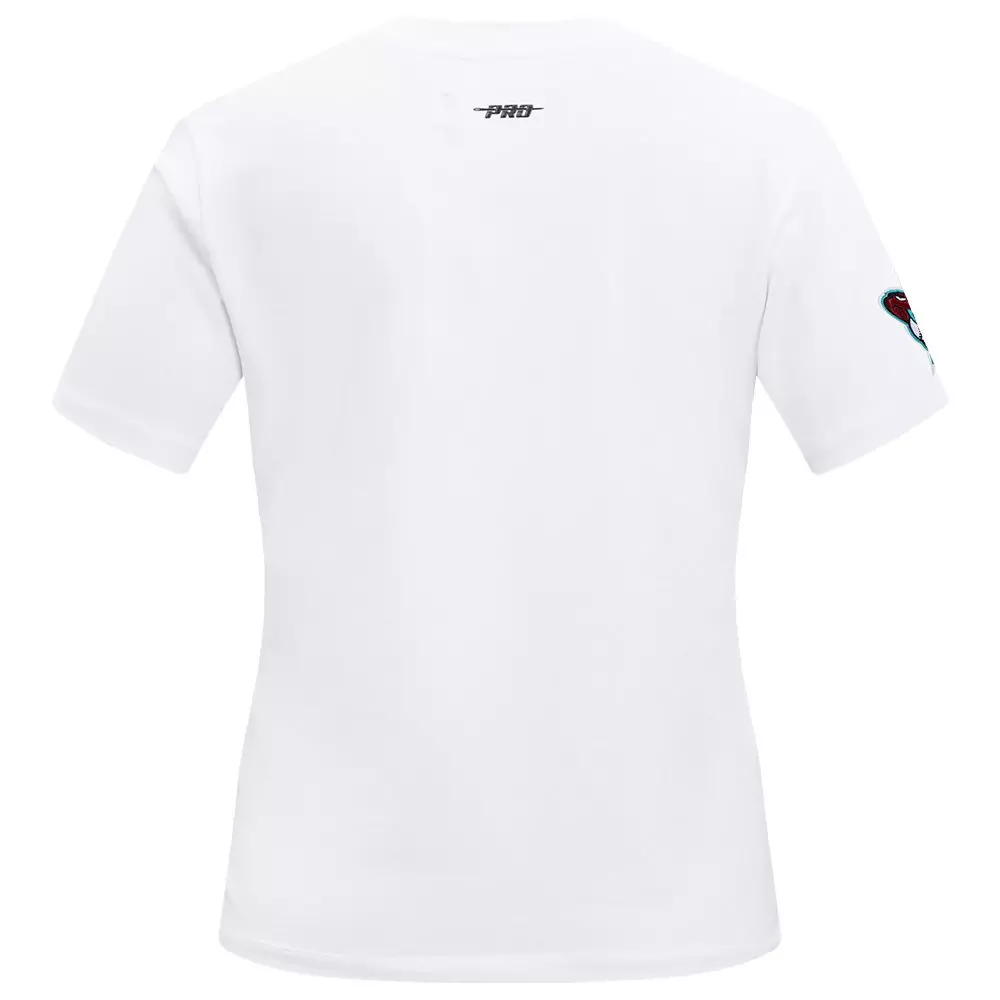 Pro Standard Women's MLB Arizona Diamondbacks Classic Short Sleeve SJ Slim Fit Top - White - WHITE