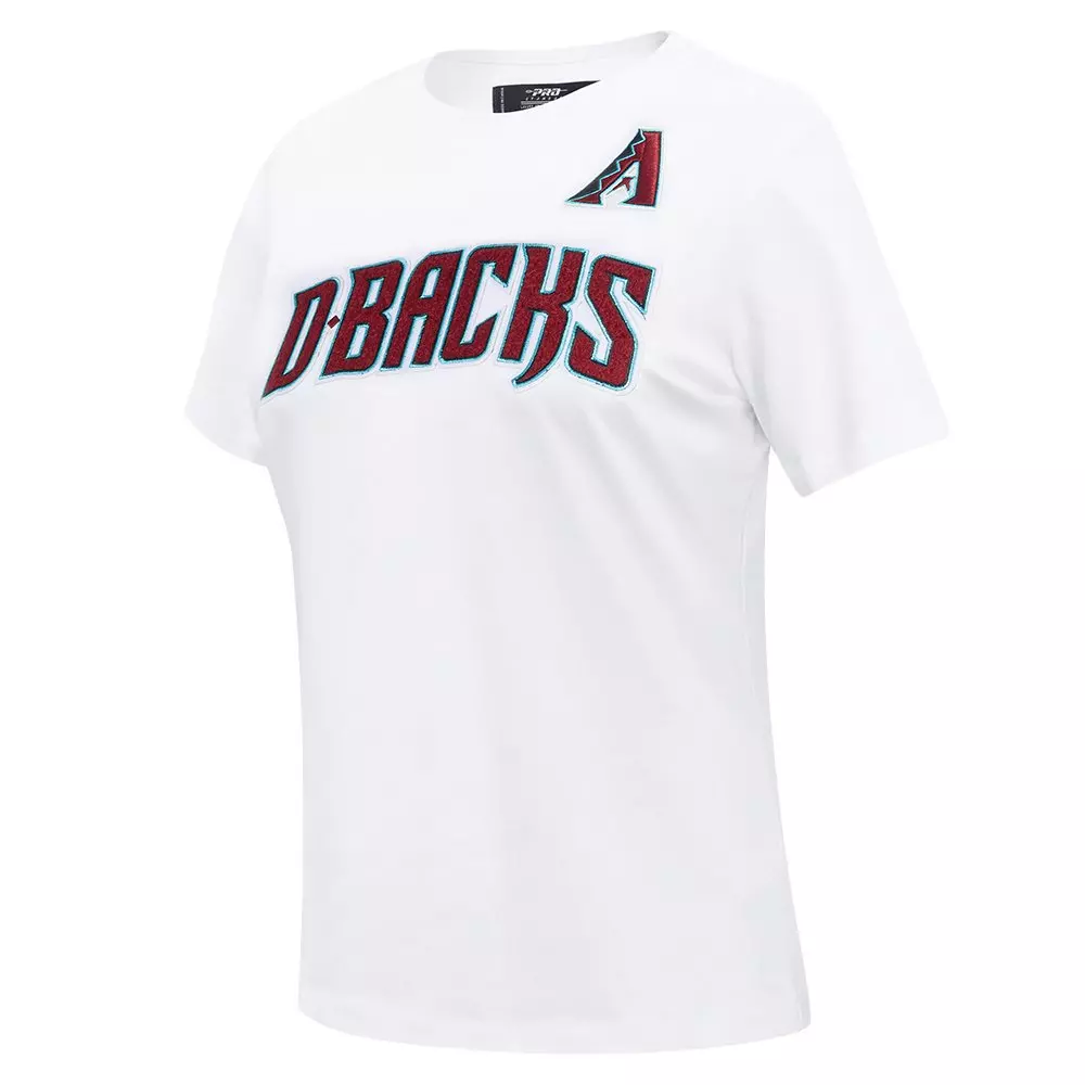 Pro Standard Women's MLB Arizona Diamondbacks Classic Short Sleeve SJ Slim Fit Top -White - WHITE