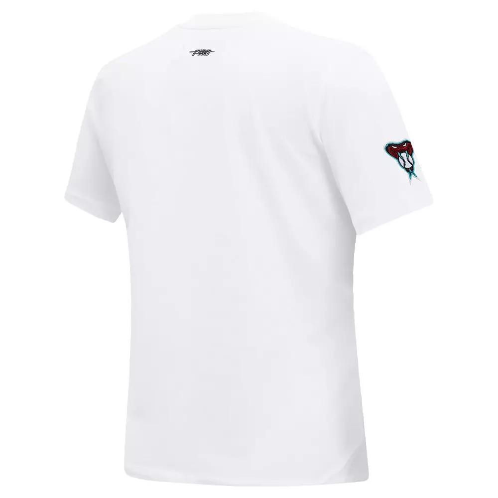 Pro Standard Women's MLB Arizona Diamondbacks Classic Short Sleeve SJ Slim Fit Top - White - WHITE